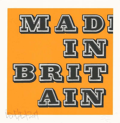 Mad in Britain - Orange By Ben Eine