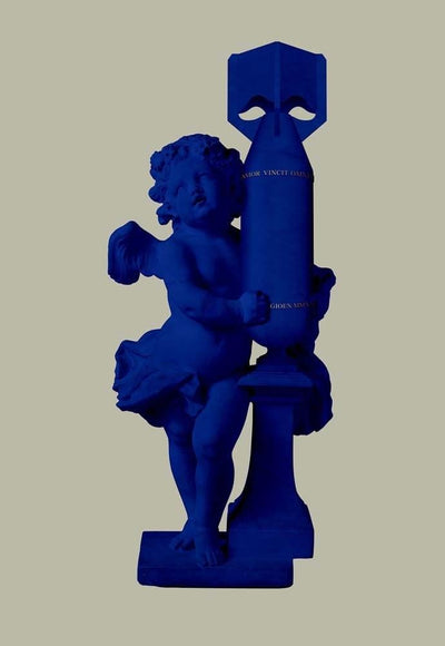 Cupid - Amor Vincit Omnia (Love Conquers All) - Blue Sculpture by Magnus Gjoen - Art Republic