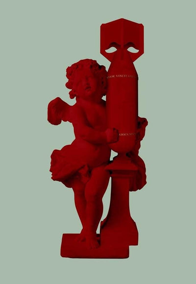Cupid - Amor Vincit Omnia (Love Conquers All) - Red Sculpture by Magnus Gjoen - Art Republic
