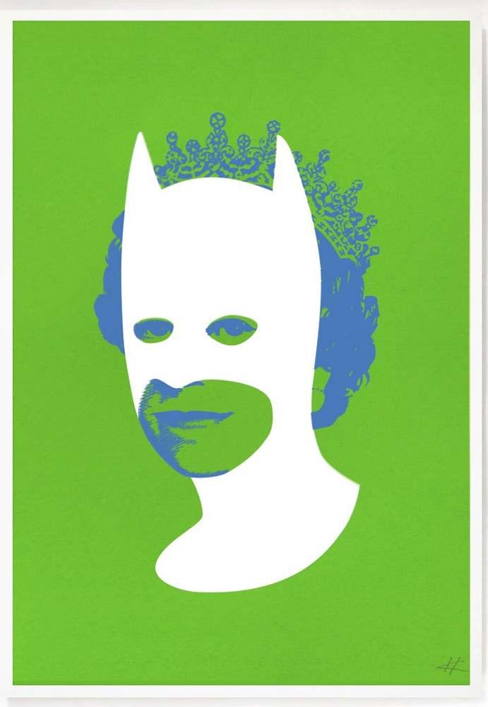Rich Enough to be Batman - White and Green Enlarged