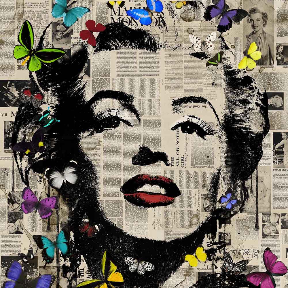 Marilyn Monroe Butterflies 3 Enlarged