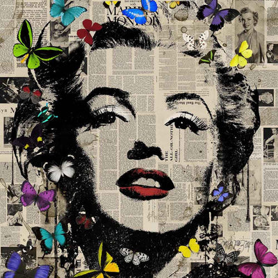 Marilyn Monroe Butterflies 3 Art Print by VeeBee - Art Republic