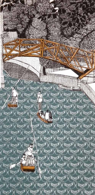 Mathematical Bridge, Cambridge Art Print by Clare Halifax - Art Republic