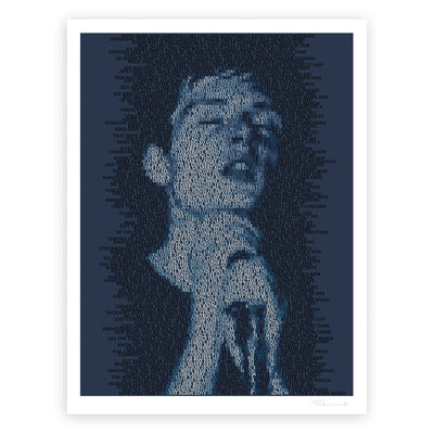 Ian Curtis Art Print by Mike Edwards