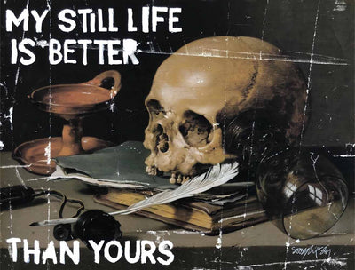 My Still Life is Better Than Yours - Skull Art Print by Soozy Lipsey - Art Republic