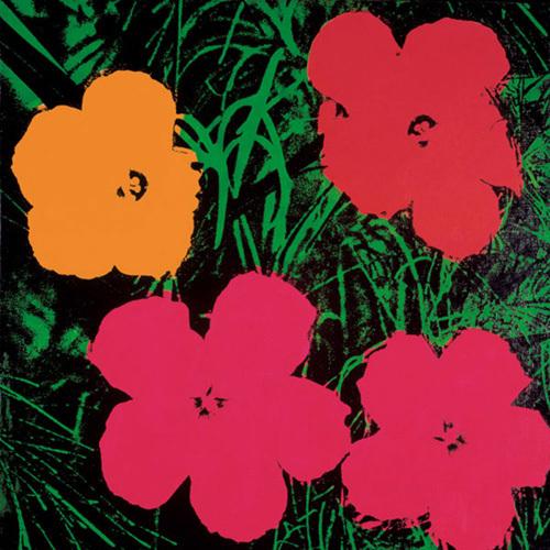 Flowers, c.1964 (1 red, 1 yellow, 2 pink) by Andy Warhol Enlarged
