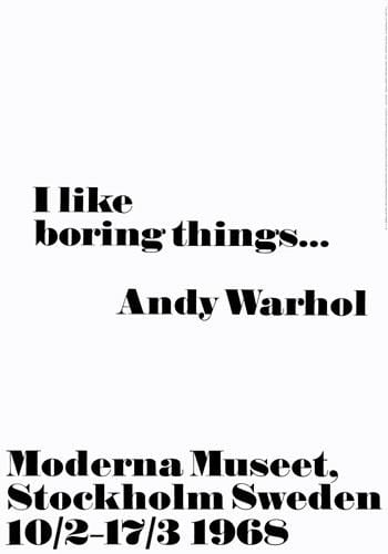 I like Boring Things by Andy Warhol Enlarged