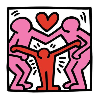 Untitled (family) by Keith Haring Art Print by Keith Haring