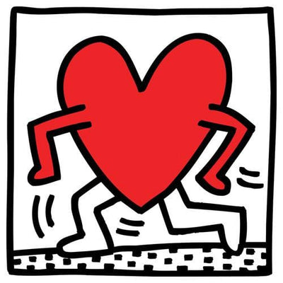 Untitled (heart) by Keith Haring Art Print by Keith Haring