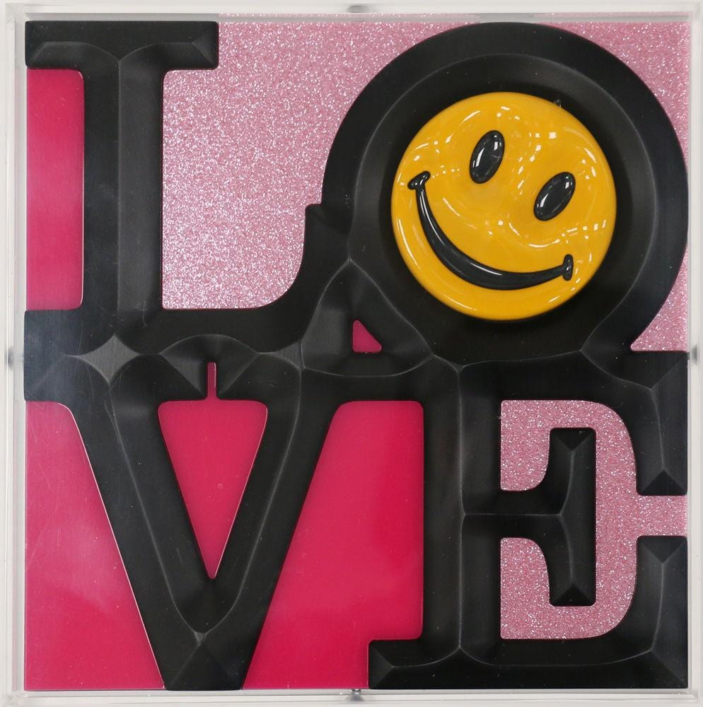 Love & Happiness (Pink) - Enlarged
