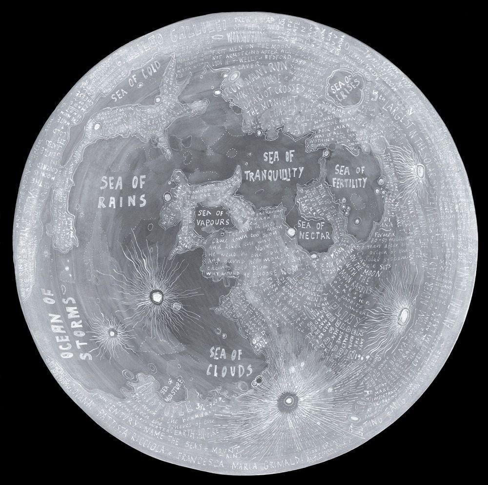 Moon Map Enlarged