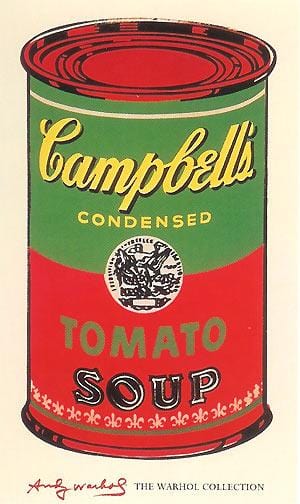 Campbell's Soup Can, 1965 (green and red) Art Print by Andy Warhol