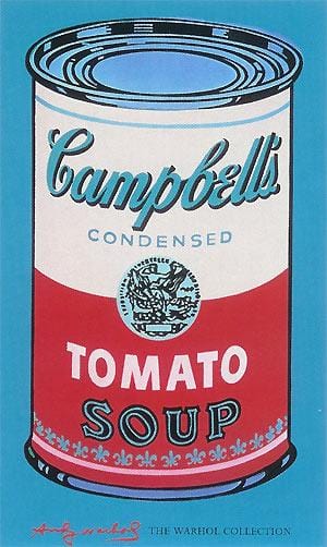 Campbell's Soup Can, 1965 (pink and red) Enlarged