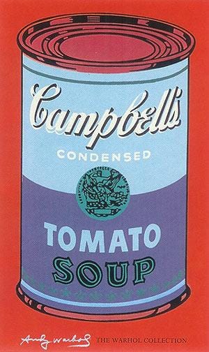 Campbell's Soup Can, 1965 (blue and purple) Enlarged