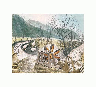 The Waterwheel Art Print by Eric Ravilious - Art Republic