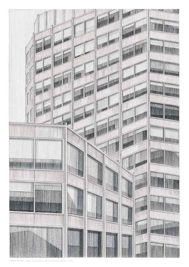 Shapes of Brutalism Economist Buildings, London Enlarged