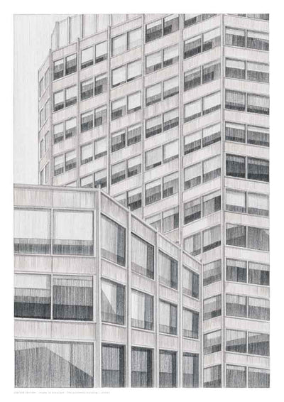 Shapes of Brutalism Economist Buildings, London Art Print by Oscar Francis - Art Republic