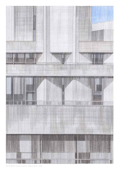 Shapes of Brutalism National Theatre, London Art Print by Oscar Francis - Art Republic