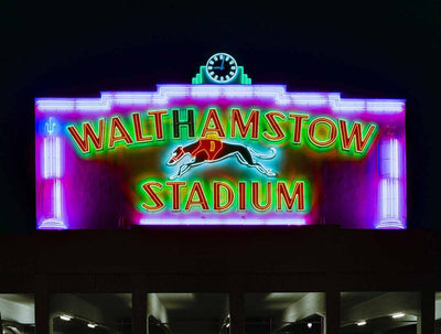 Walthamstow Stadium at Night, London - Small, 2019 Photography Print by Richard Heeps - Art Republic
