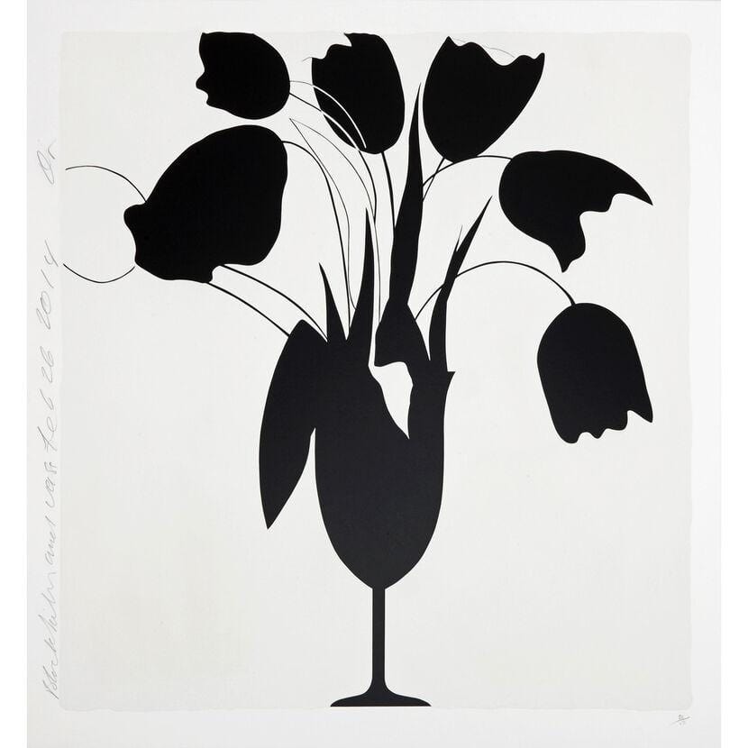 Black Tulips and Vase, 2014 Enlarged