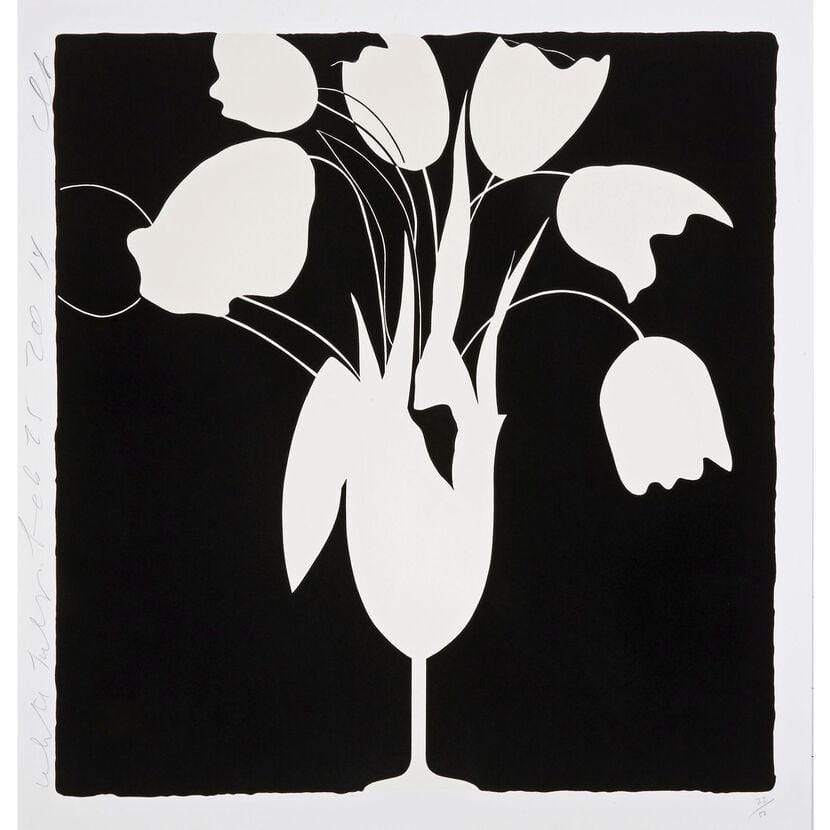 White Tulips and Vase, 2014 Enlarged
