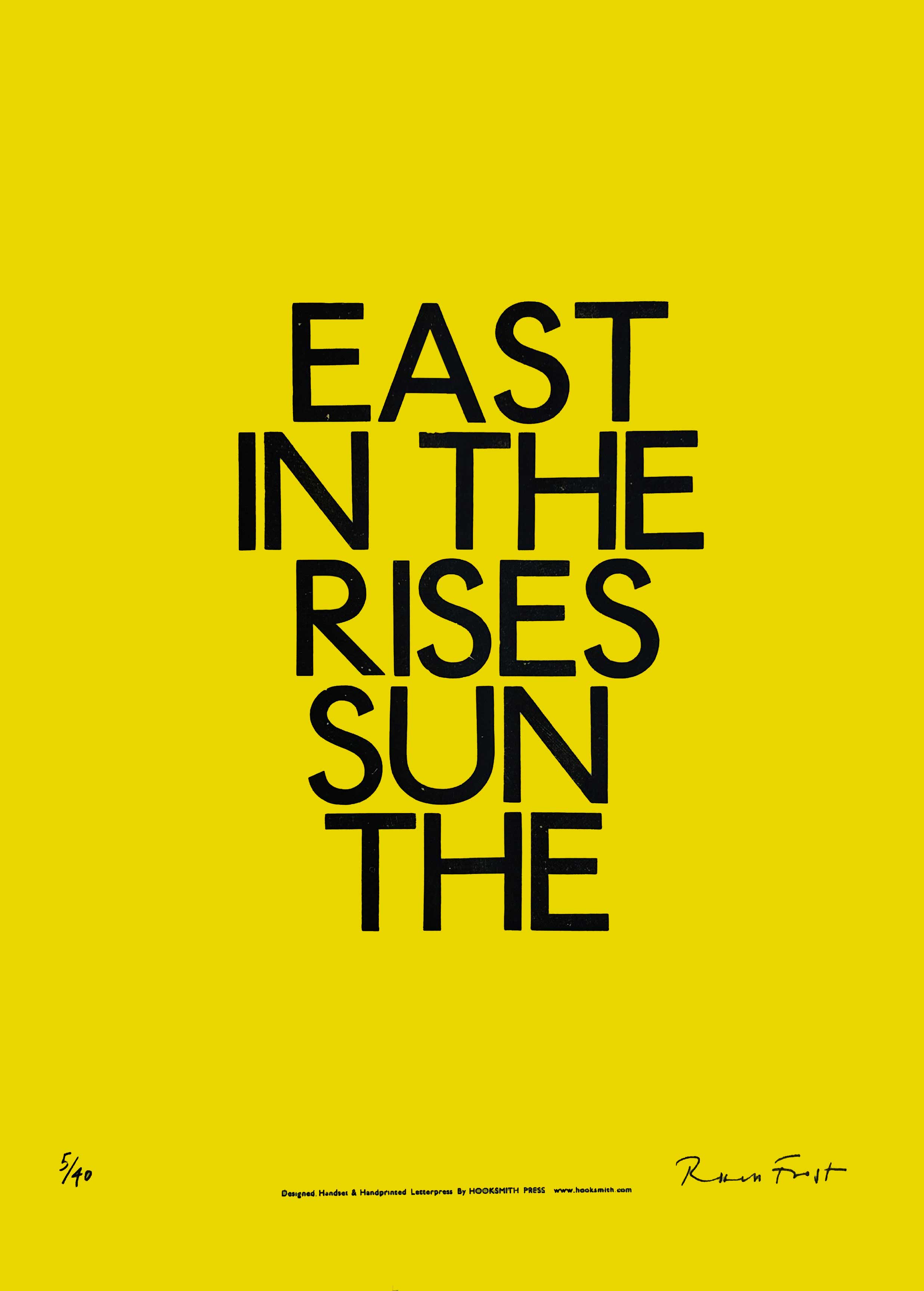 The Sun Rises in the East Enlarged